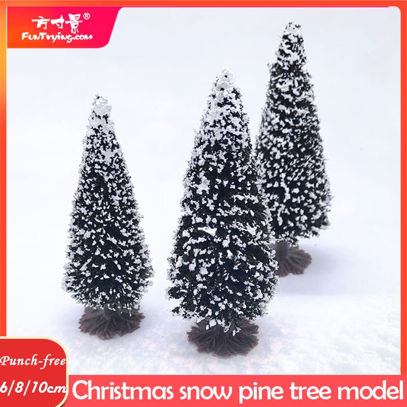 2pcs Model Tree Scenery Ceder Trees Landscape Diy Model Train Railway Layout Scenery Dioramas Gaming with Base Without Punching