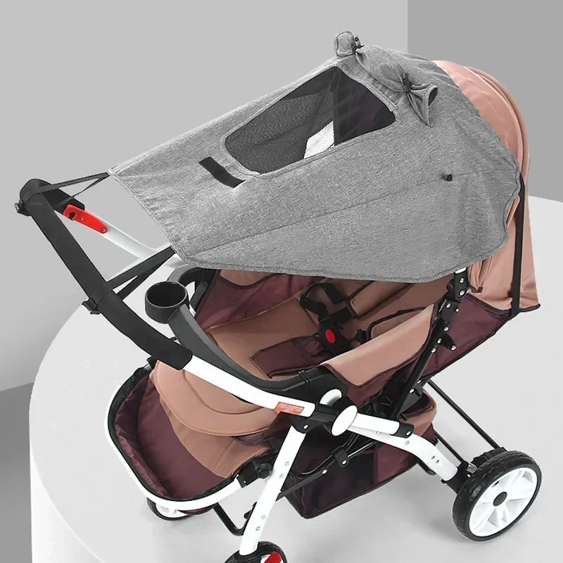 Bloques de sombra para cochecito de bebé, protección UV impermeable a prueba de viento, cubierta parasol, accesorios para actividades al aire libre, mosquitera para insectos: Verde