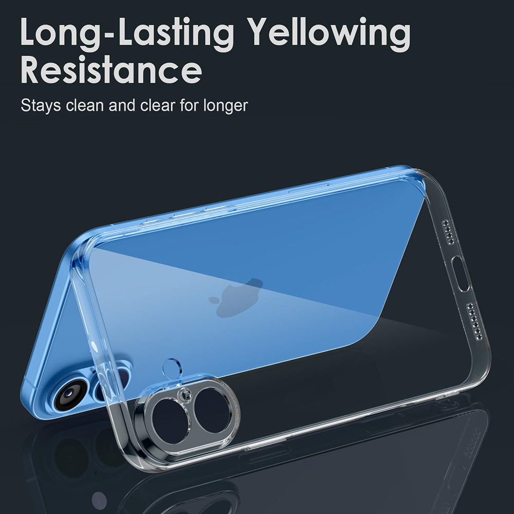 Full Camera Protection Silicone Soft Case For iPhone 16E 16 15 14 13 12 11 Pro Max Ultra Thin Clear Cover Transparent TPU Shell