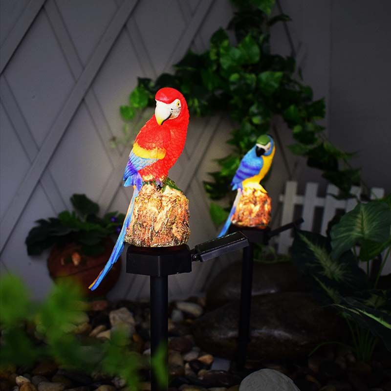 Solar Power Led Uil Parrot Opknoping Lamp Waterdicht Tuin Decoratieve Licht Outdoor Zonne-energie Gazon Yard Lampen