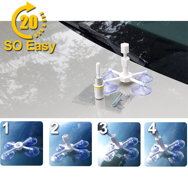 Auto Windshield Repair Tool Car Window Glass Scratch Crack Restore Repair Kit Car Window Screen Polishing Glass Curing Glue