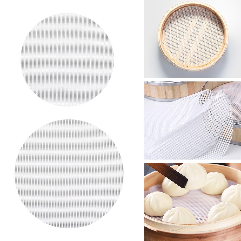 Non-Stick Nano White Silicone Steamer Dim Sum Paper Restaurant Kitchen Under Steamers Mat Kitchen Cooking Tools Accessories