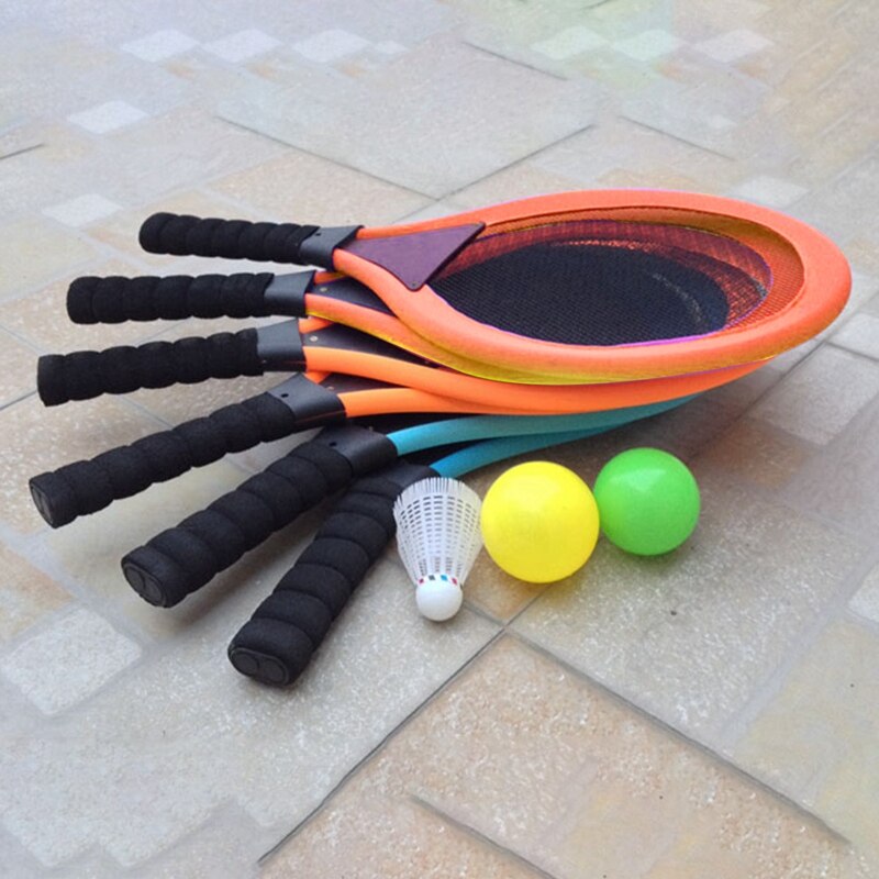 1 par badmintonketcher til børn indendørs udendørs sport spil børnelegetøj orange