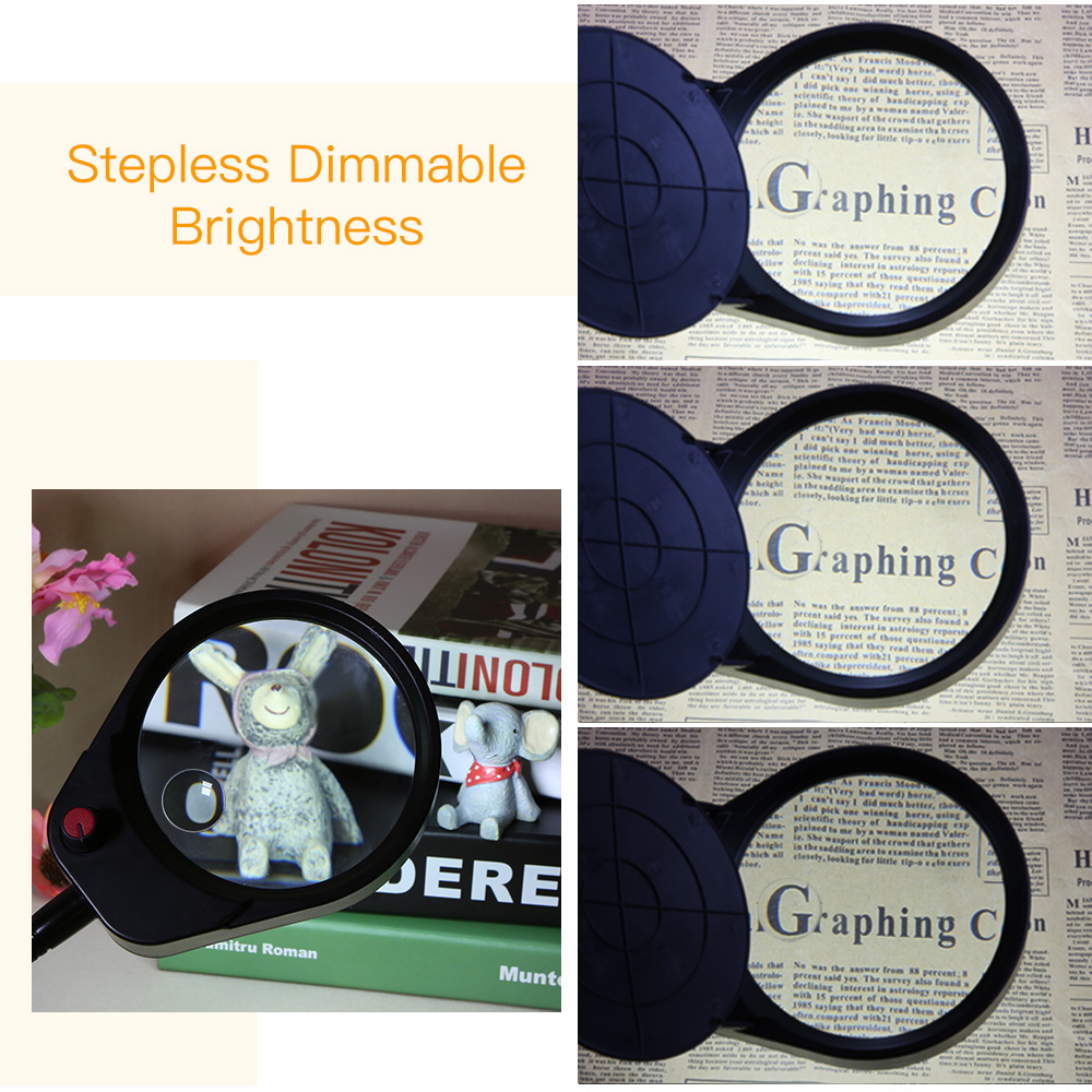 Led 3x/10x Vergrootglas Met Klemclip Tafellamp Bureaulamp Vergrootglas Verlichte Dimbare Helderheid