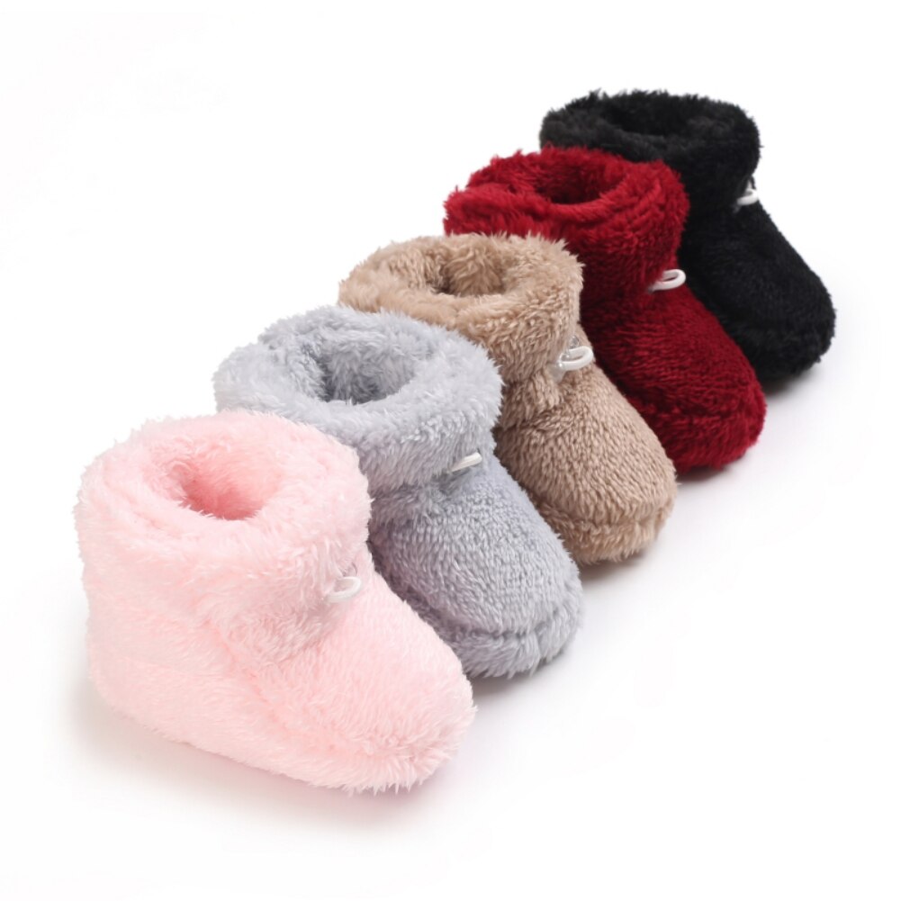 Baby Peuter Warm Fuzzy Laarzen Winter Babyschoenen Baby Meisjes Jongens Schoenen Zachte Zool Pluizige Sneeuw Booties Voor 0-18M