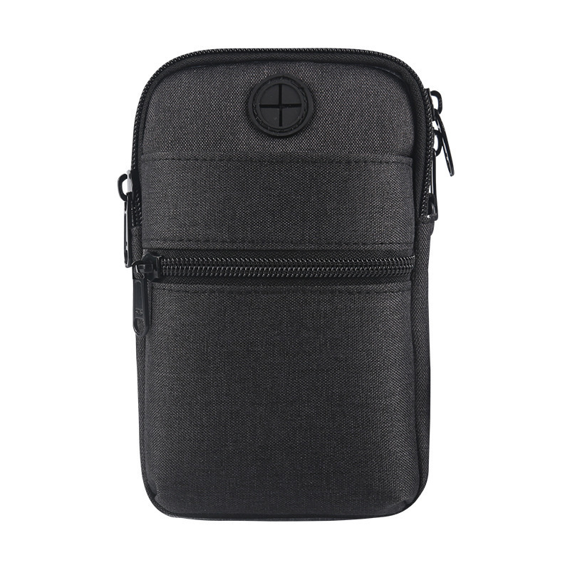 Messenger taske herre lærred mini skuldertaske til mænd lille taske til mænd lille rejsetaske håndtaske herre crossbody tasker til mænd: Sort.