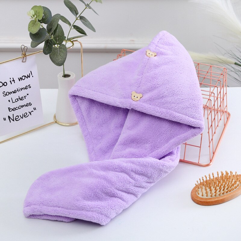 Microfiber Stof Badhanddoeken Wrap Droog Geperst Haar Sauna Handdoek Textiel Badjas Vrouwen Cap Spa Producten Voor Badkamer Thuis: Rood