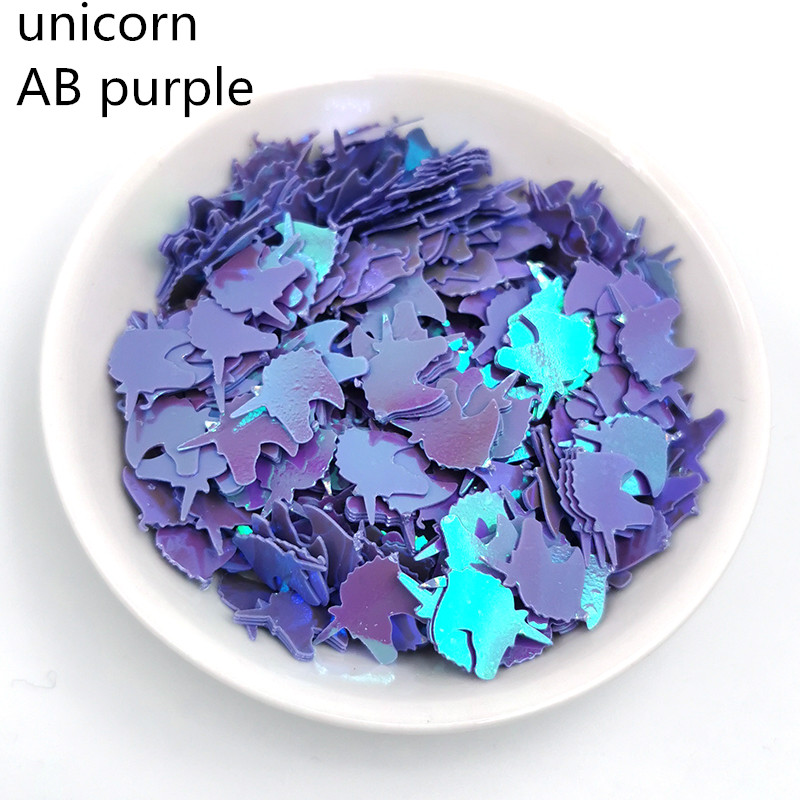 10 g/partij Eenhoorn Glitter Losse Pailletten Tirm voor Nail Kunsten En Ambachten Decoratie Body Art Schilderen Huwelijkscadeau DIY Glitter sequin: AB purple