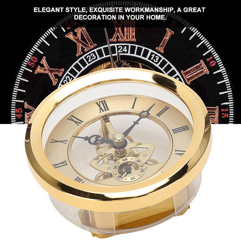 Antieke Vintage Zakhorloge Ketting Brons & Toy Prop Diy Metalen 103Mm Ingebouwde Klok Insert Transparante Klok diy