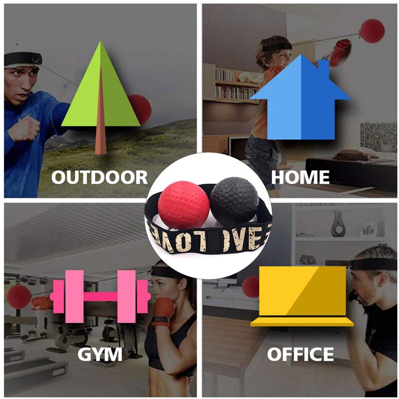 Head-Mounted Boksen Snelheid Bal Pu Boksen Apparatuur Sanda Training Hand-oog Reactie Zandzak Thuis Fitness