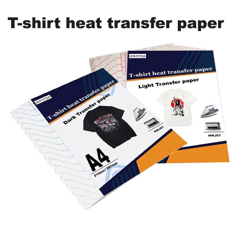 A4 inkjet transfer papir til mørkt eller lyst tøj, t-shirt transfer fotopapir 10/20/50 ark/transfer mønster papir