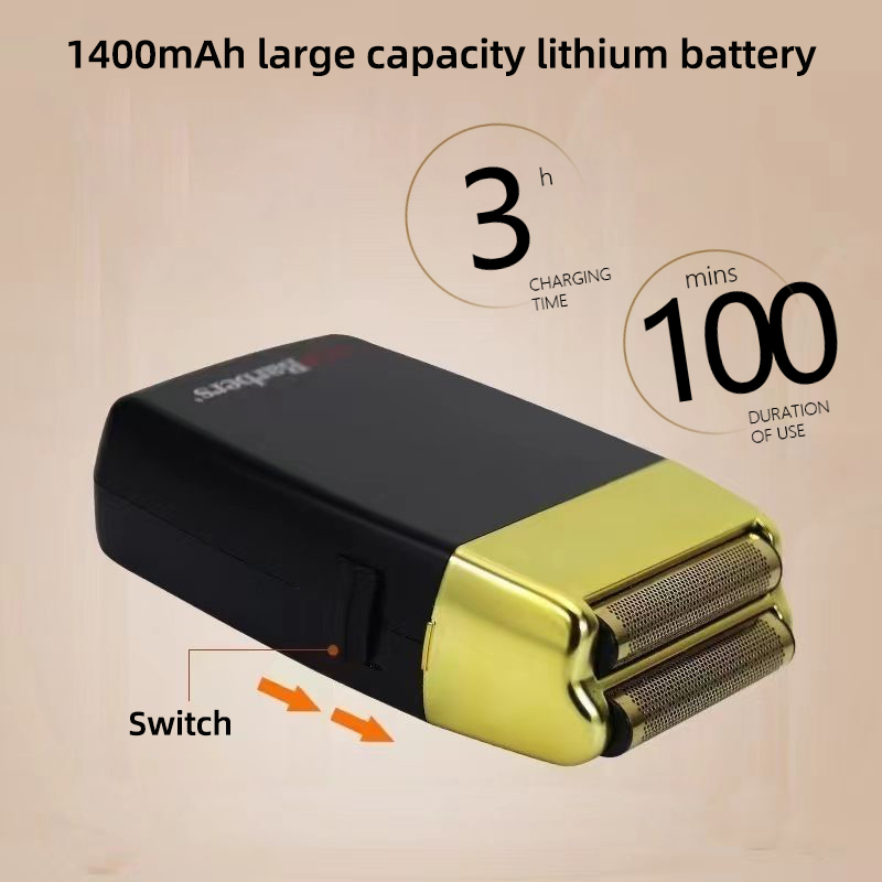 11000 RPM POP Barbers P620 Electric Men's Beard Trimmer Double Foil Shaver Electric Shaver USB Hair Cutting Machine