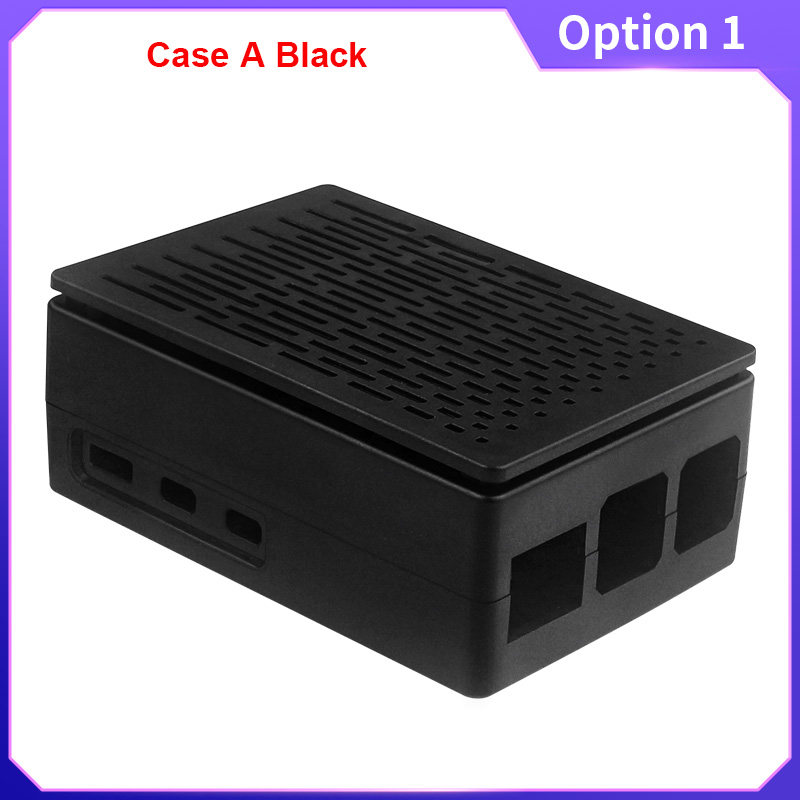 Raspberry Pi 5 ABS Case Black Silver Plastic Shell Optional PWM Cooling Fan Protection Box for Raspberry Pi 5: Red