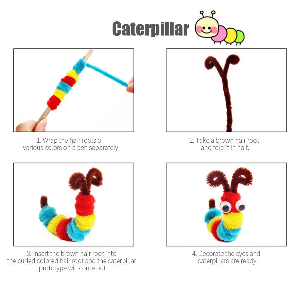 DIY Mixed Color Velvet Twisted Rod 100pcs Children'S Handmade Toys Diy Toy Colorful DIY Decoration Assorted Colors