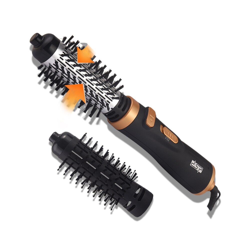 Brosse ionique Anti-brûlure DSP, petit sèche-cheveux, peigne chauffant, lisseur, double usage, sèche-cheveux