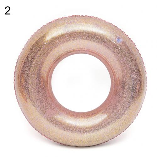 Inflatable Sequins Round Swimming Ring Glitters Buoy Circle Water Party Supplies Float Water Party Toy: Pink90cmB