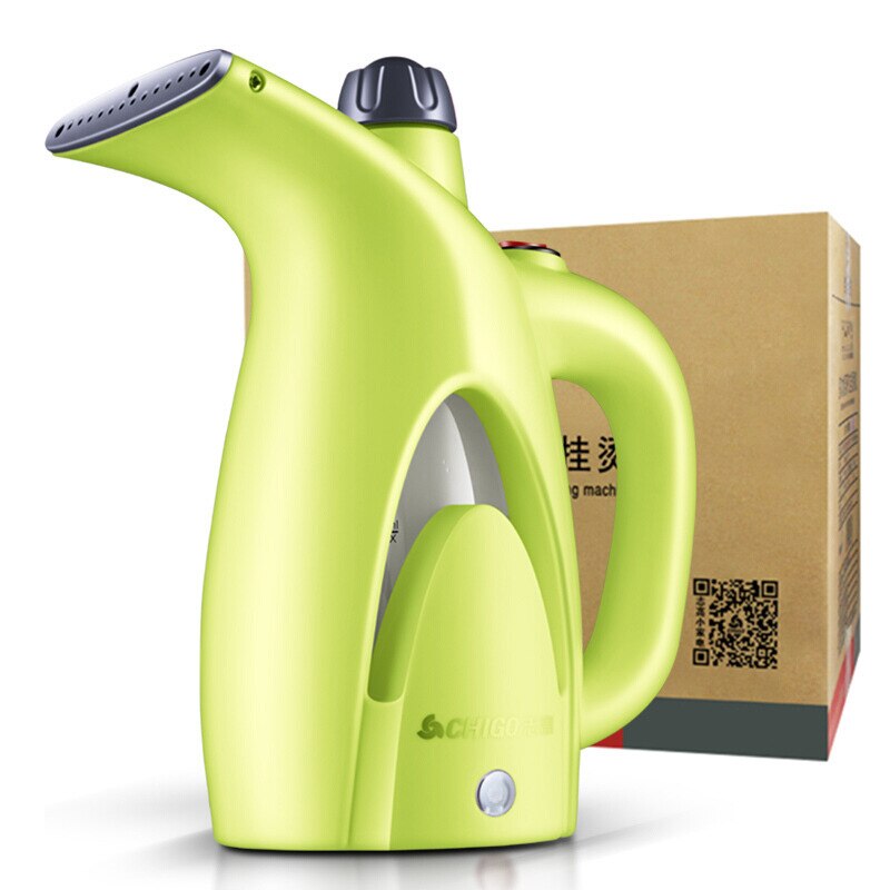 Chigo Handheld Household Garment Steamer Mini Ironing Steam Iron Small Portable Ironing Machine Iron Bucket: Green
