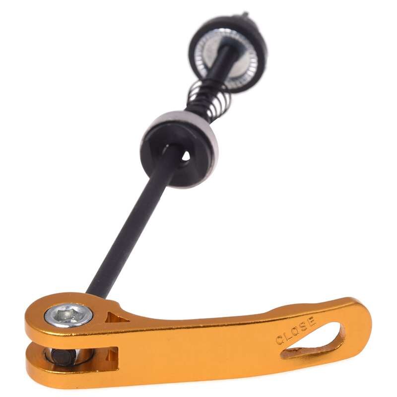 Pair MTB Bike Wheel Skewer Quick Release QR Front Rear Axle Yellow
