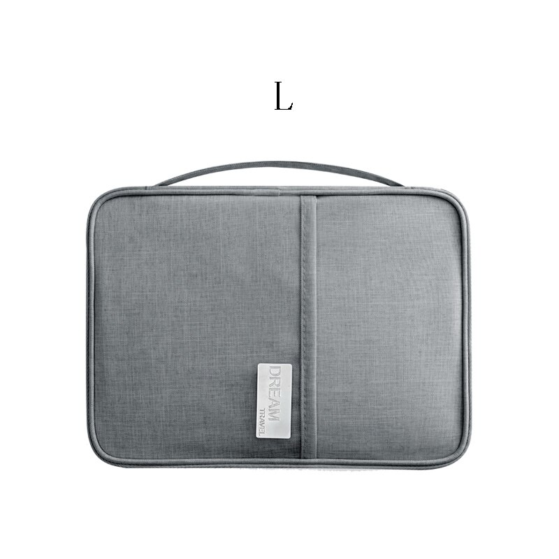 RHXFXTL Brand Passport Covers Holder Card Package Credit Card Holder Wallet Organizer Travel accessories Document bag cardholder: gray L