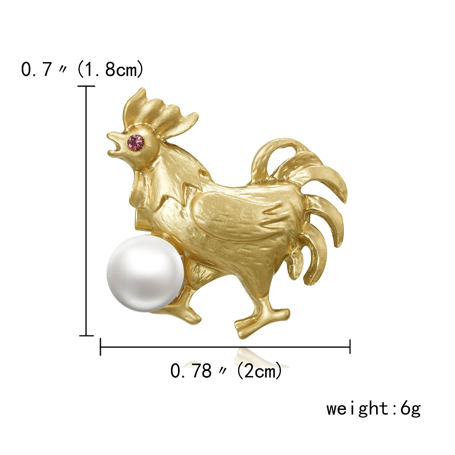 Rinhoo Gold Plated Gesimuleerde Parel Druif Broche Pins Voor Vrouwen Of Bruiloft Decoreren Zodiac Broche Symbolische Dieren: 10