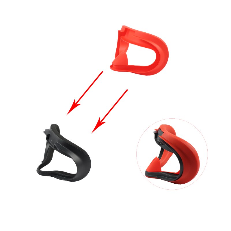 Weiche Silikon Auge Abdeckung Anti Schweiß Auge Pad Für Oculus Suche 2 Gläser Waschbar Und Rutschfeste VR Headset Zubehör