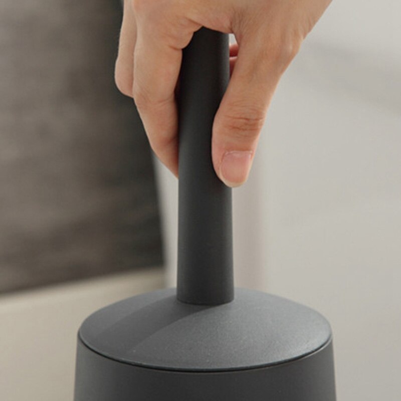 Toilet Brushes and Holders Toilet Bowl Brush with Holder Black for Bathrooms Modern Toilet Brush with Lid Longe