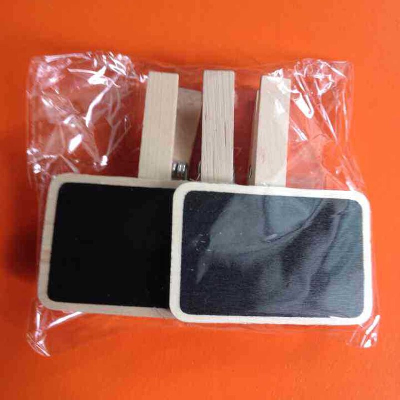 Mini Wooden Blackboard Memo Sign Message Small Note Stand Clip for Food Labels Party LFX-ING