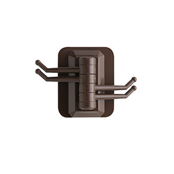 4 crochets salle de bain crochets peuvent être tournés crochet mur stockage cuisine décoration maison salle de bains stockage Rack pas de Trace autocollants: Brown