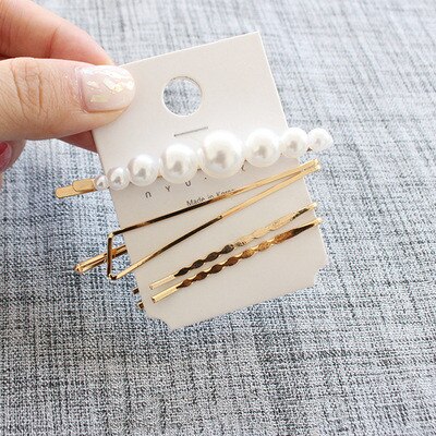 2/3/4 Pcs/Set Korea Eenvoudige Metalen Haarspelden Voor Vrouwen Hollow Star Hartvorm Haarspeldjes Goud Kleur hairgrip Haaraccessoires: NO.1