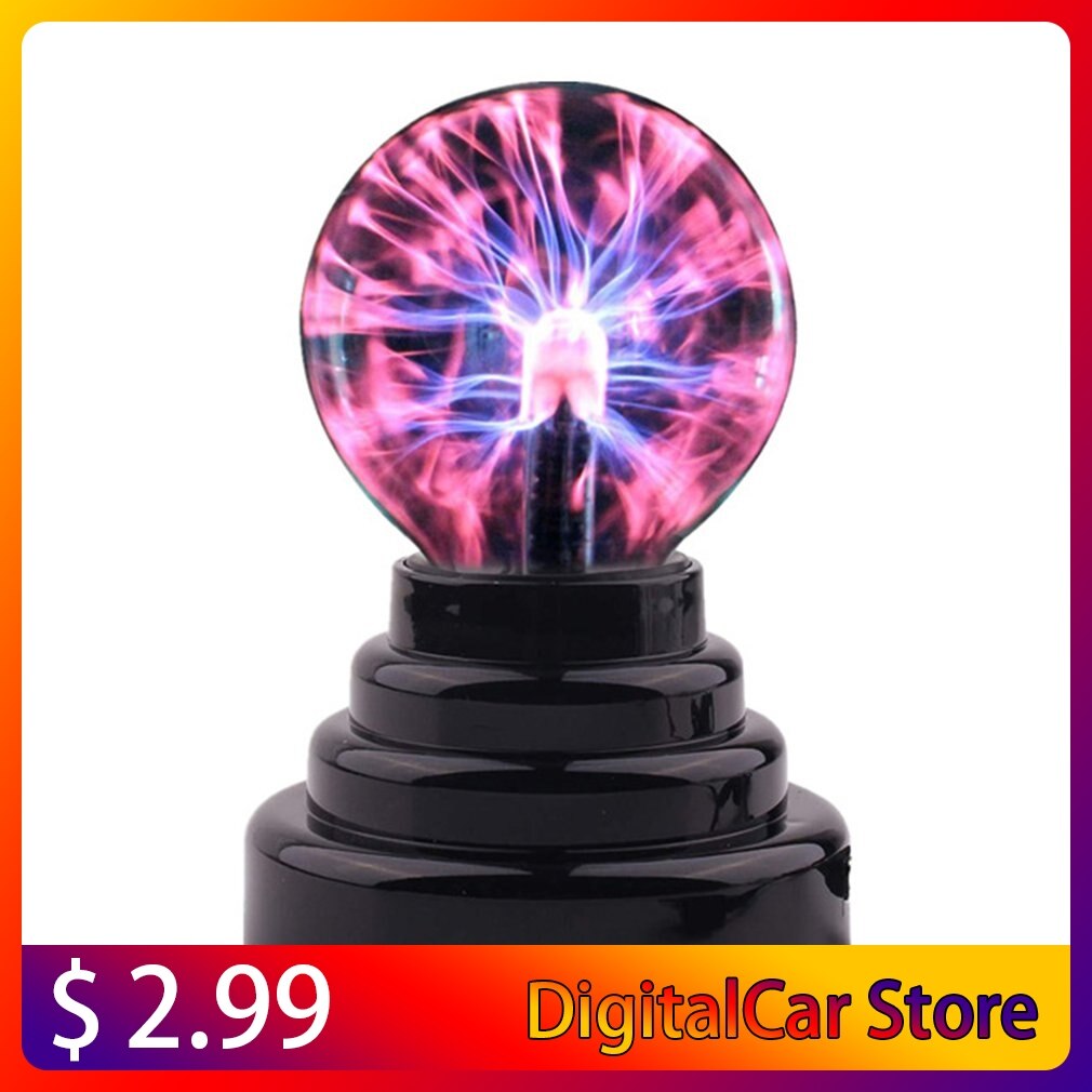 Plasma Ball Atomosphere Night Light Lava Lamp Supply By USB and AAA Batteries Kids Magic Lightning Bolt LED Lampen
