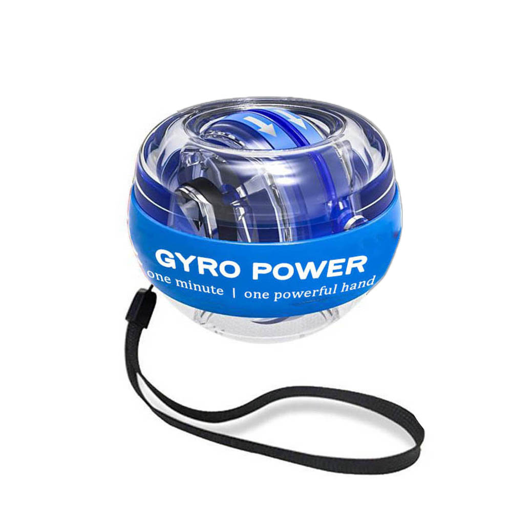 Self-starting Gyro Ball Gyroscopic Power Wrist Ball Forearm Exerciser Arm Hand Muscle Force Trainer Gyroball Home Gym: Blue