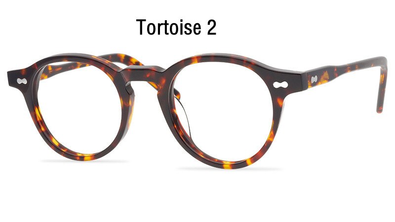 TOP Grade Japanese Retro Anti Blue Round Glasses MILTZEN Myopia Men Frame and Women Eyeglasses Prescription Eyewear: Tortoise2