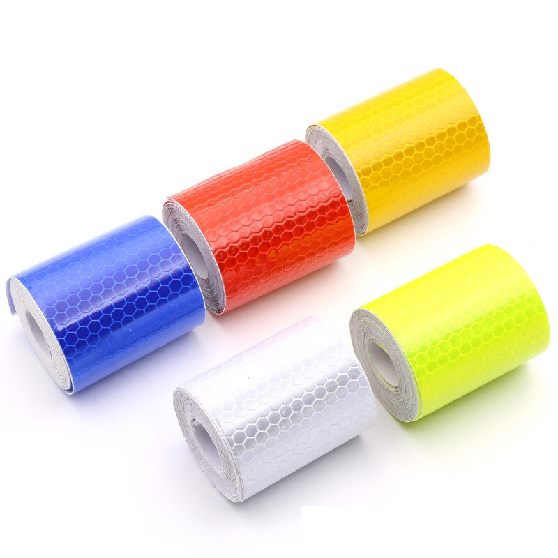100x5cm Waterproof Warning Tape Strip Stickers Warning Light Reflector Protective Sticker Reflective Film Car Safety Mark