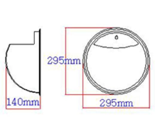 295*140mm Transparent Acrylic Fish Tank Wall Hanging Fish Bowl