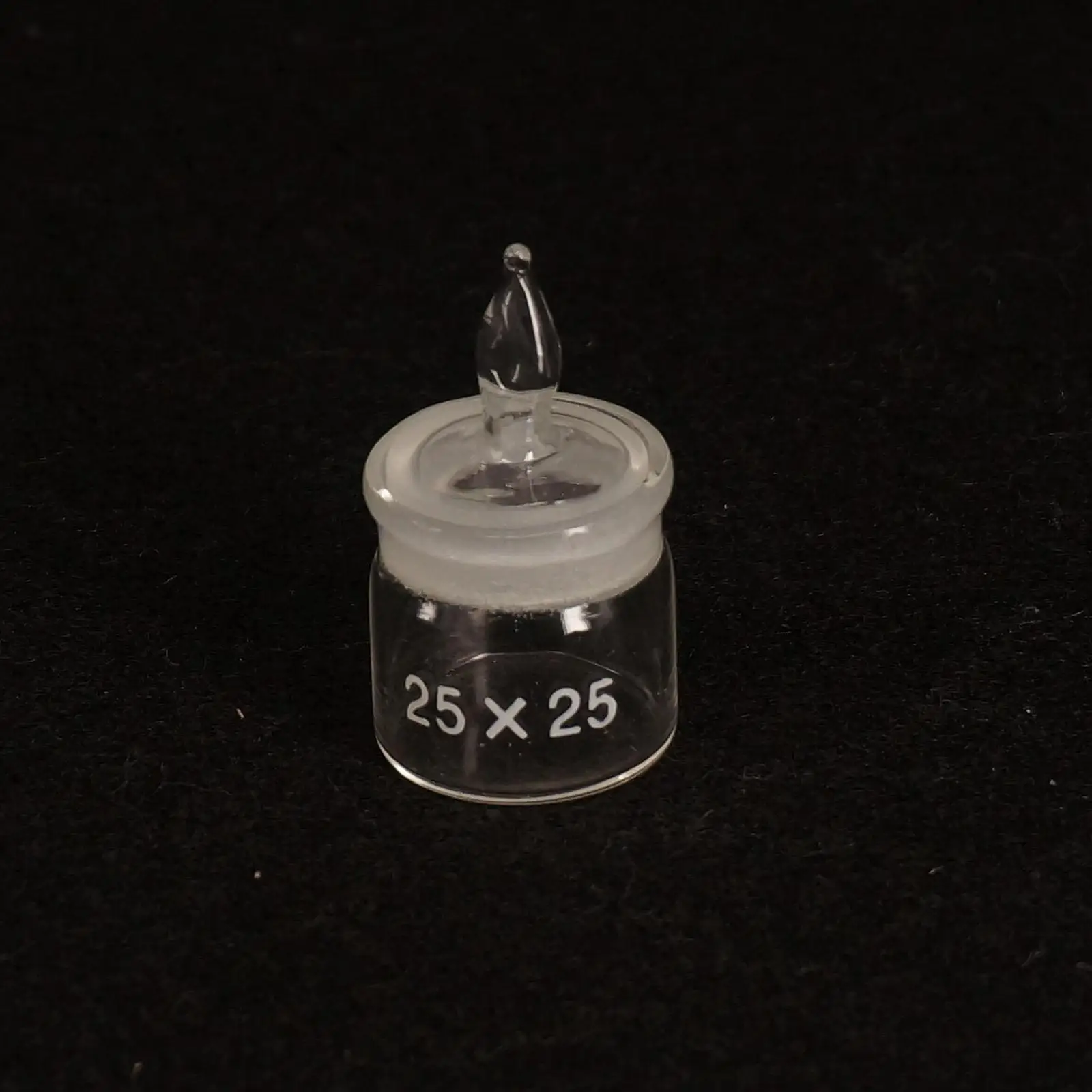 25x25mm Diameter x Height Lab Glass Weighting Bottle with Ground Glass Stopper