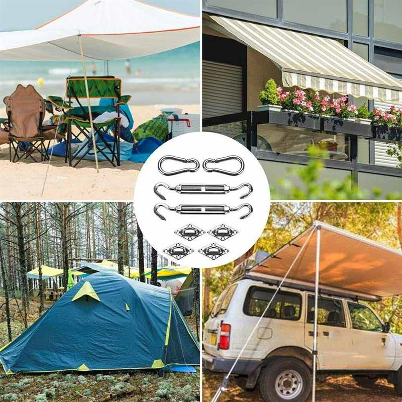 Shade Sail Shade Nets Accessories Stainless Steel Awning Accessories Diamond Clasp Snap Hook Baskets Bolt Rings