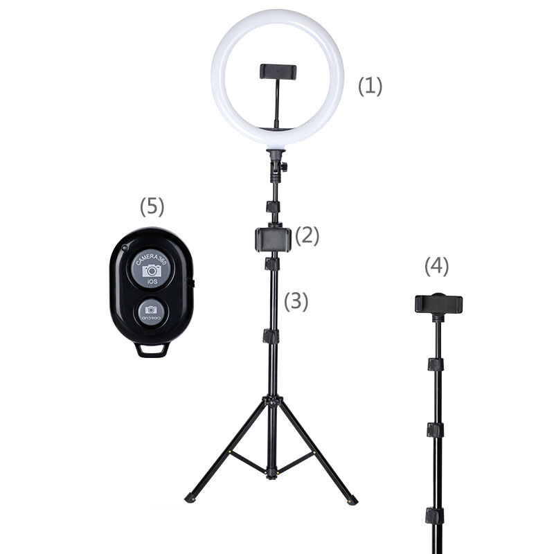 10" 26cm Led Ring Light With Tripod Photo Studio Phone Stand Holder Selfie Circle Fill Light Photography Dimmable Led Lights: Default Title