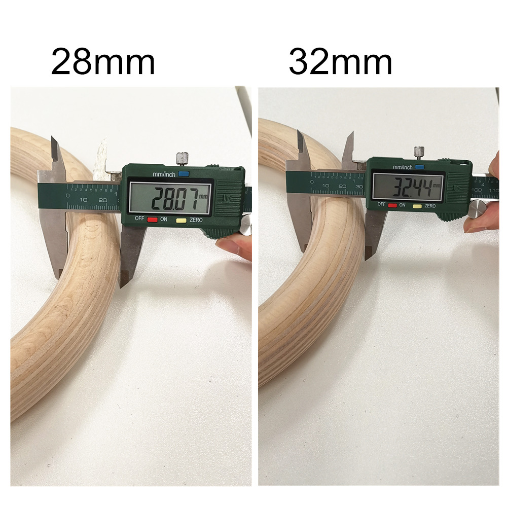 Anello per ginnastica in legno da 28/32mm con cinturini regolabili Crossfit casa palestra fitness tiro su attrezzatura per ginnastica per allenamento della forza