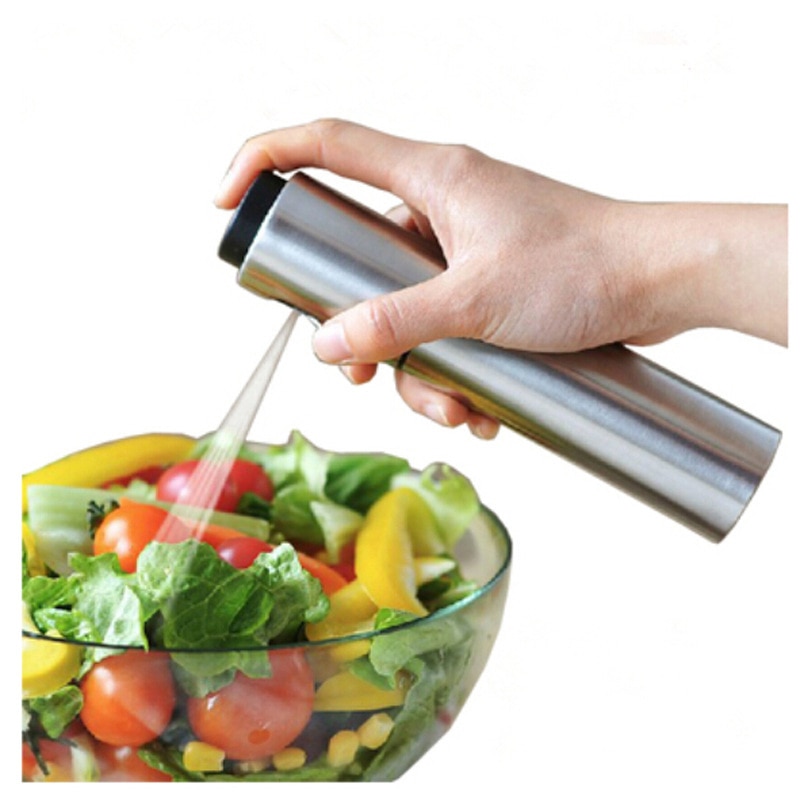 Stil rustfrit stål olie spray flaske rustfrit stål olie sprøjte kedel grill olie flaske