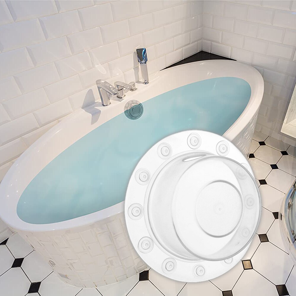 Bathtub Overflow Drain Cover Bottomless Bath Deep Water For Home Silicone Universal