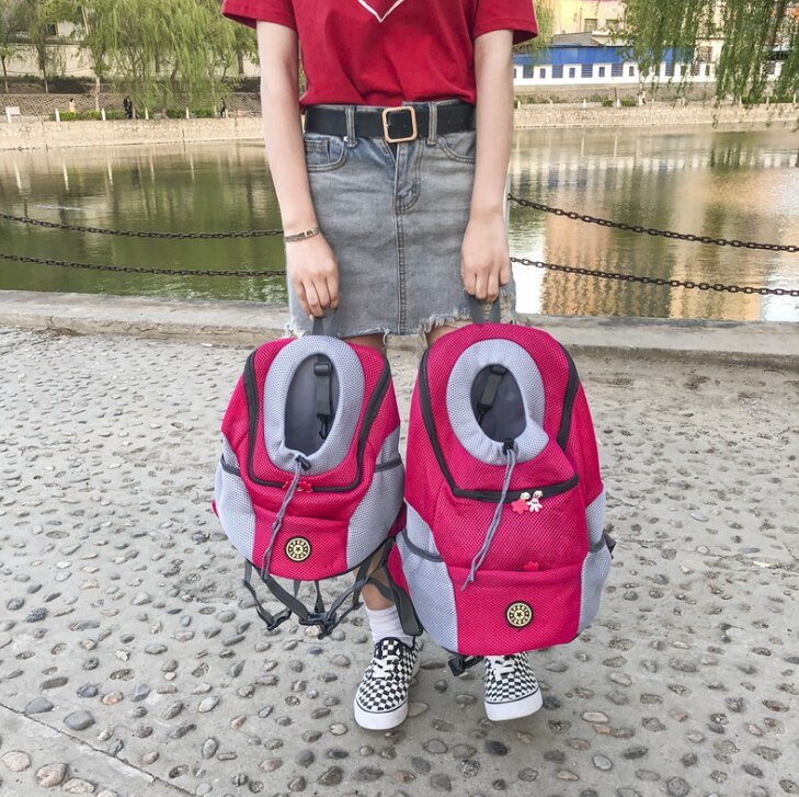 JESSIC New Outdoor Cane di Animale Domestico di Trasporto Anteriore del Sacchetto del Sacchetto di Nuova borsa A Tracolla Portatile di Viaggio Zaino Maglia