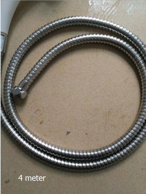 Dofaso  g1/2 bruserslange rustfrit stål anti-eksplosion blødt fleksibelt badeværelse vandrør slange brusebad tilbehør: 4m