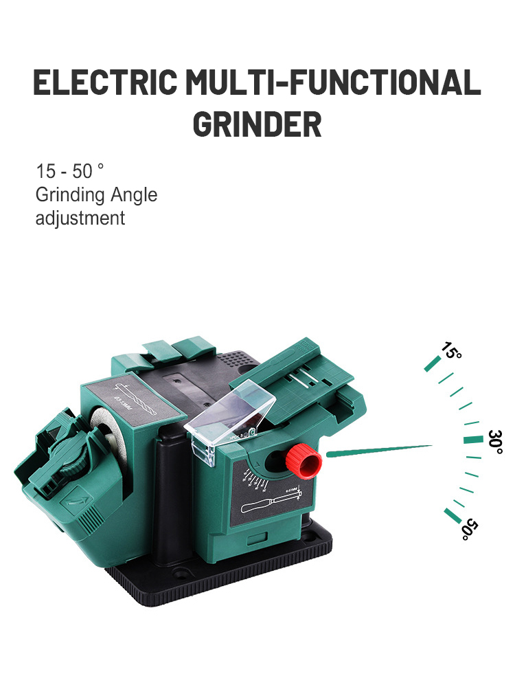 65W Multifunction Electric Sharpener Household Grinding Tool Knife Twist HSS Drill Scissor Chisel Electric Grinder Machine