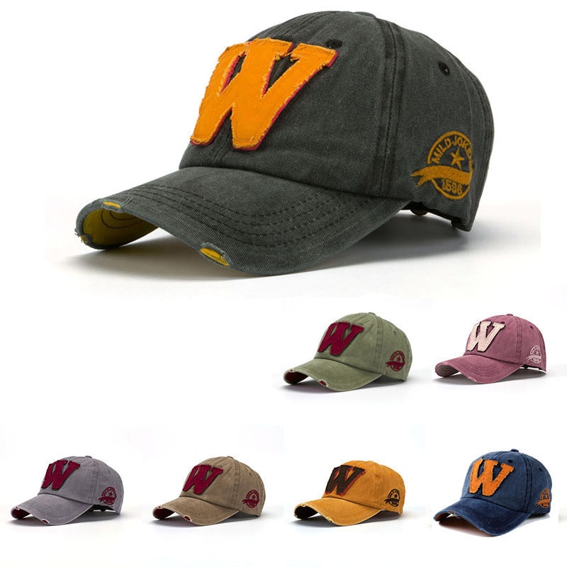 Kausale hatte hatte mænd unisex hat sommer kvinder bogstav w hockey baseball cap hip hop hatte til kvinder  #yl5