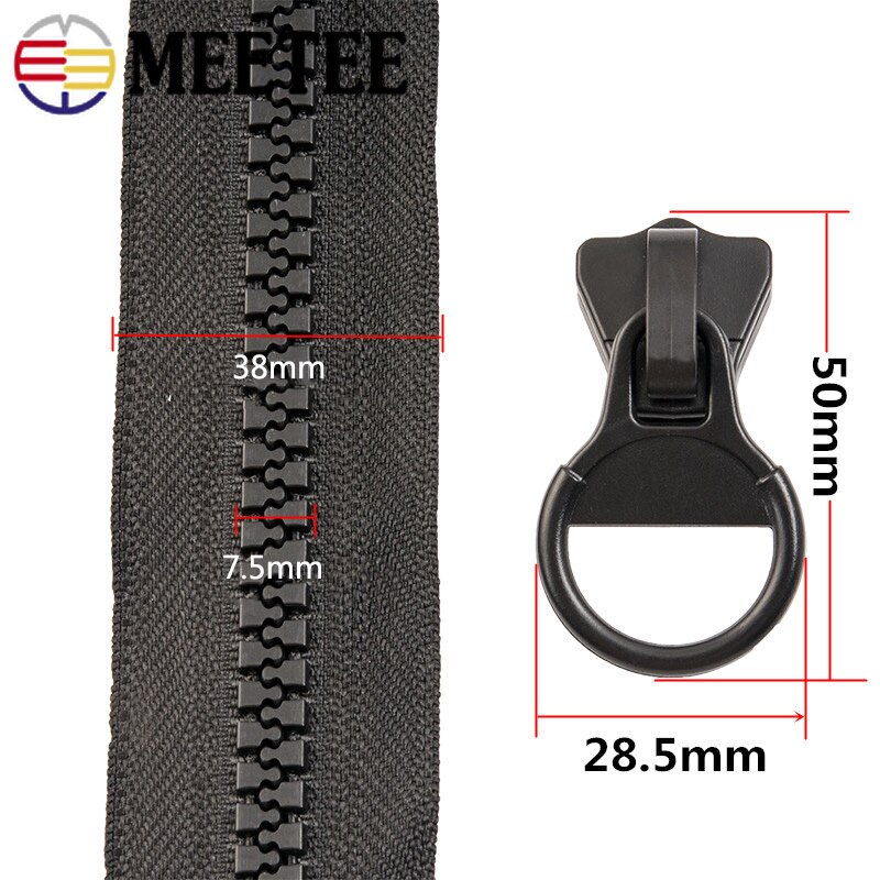 60-300cm 8 # fermeture éclair en résine extrémité ouverte longue fermeture à glissière bricolage couture doudoune manteau tente tailleur couture accessoires ZA011