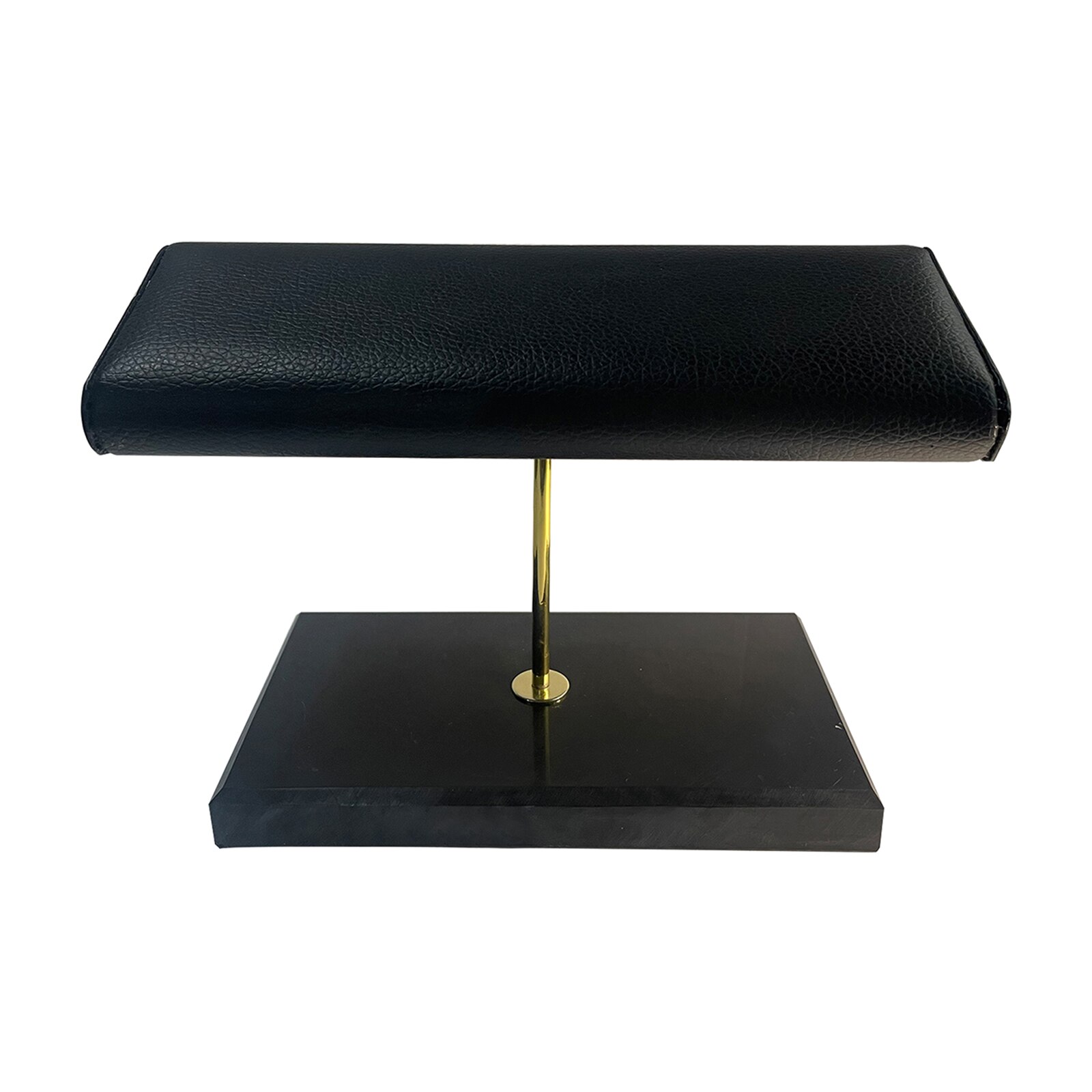 PU Leather Marble Watch Stand Holder Bracelet Bangles Watch Placement T-Bar Rack Jewelry Hard Display Stand Storage Holder: black L