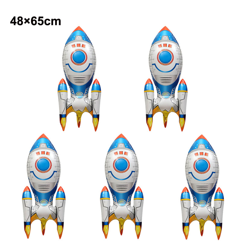 Globo de aluminio de astronauta 3D, globos de cohete, globos espaciales para niños, serie universo de astronauta, decoración de de cumpleaños del espacio exterior: Verde claro