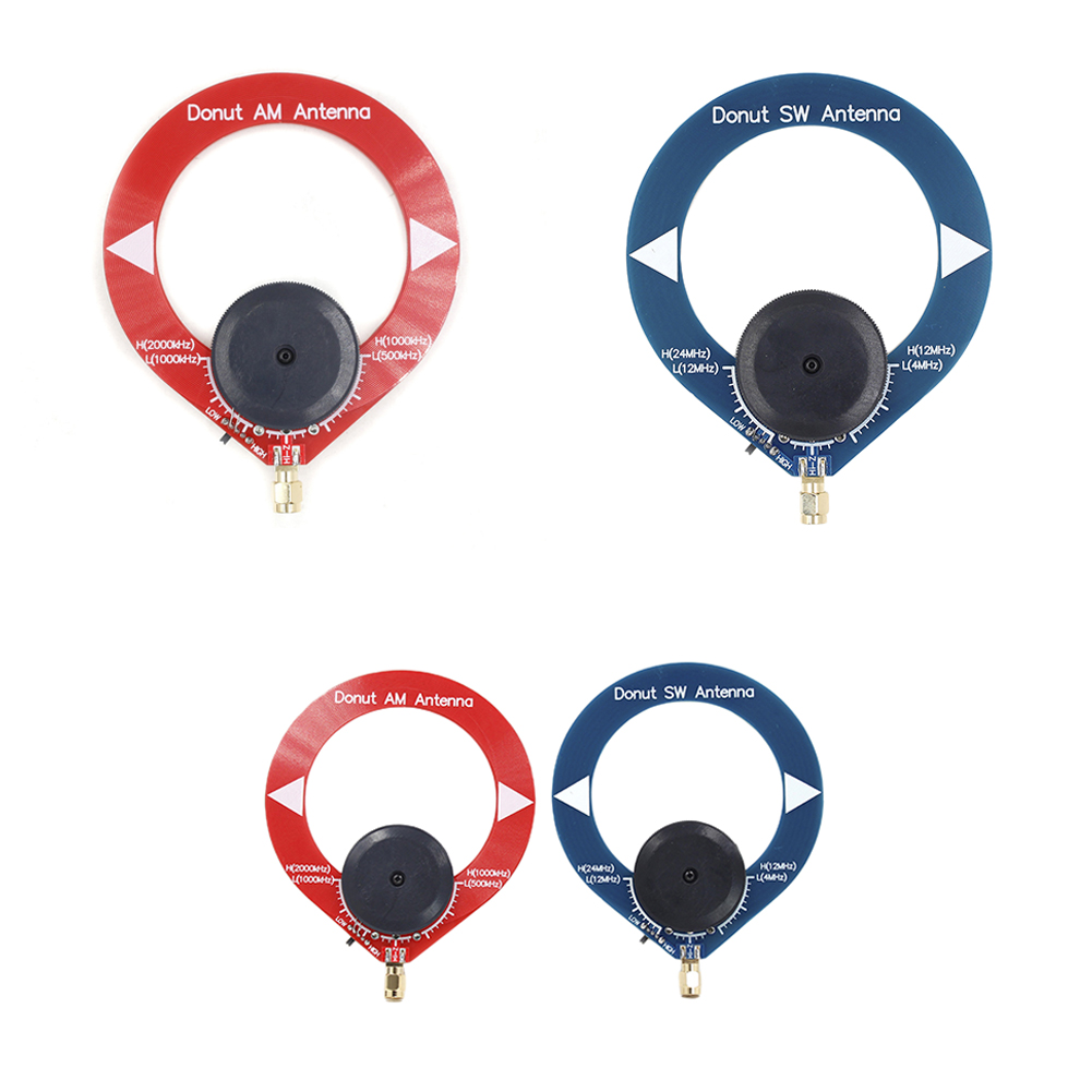 Circular Antenna AM MW/SW Small Donut Antenna 4MHz-24MHz 500kHz-2000kHz Mini Loop Antenna Portable for Radio Antenna Tuning Ring