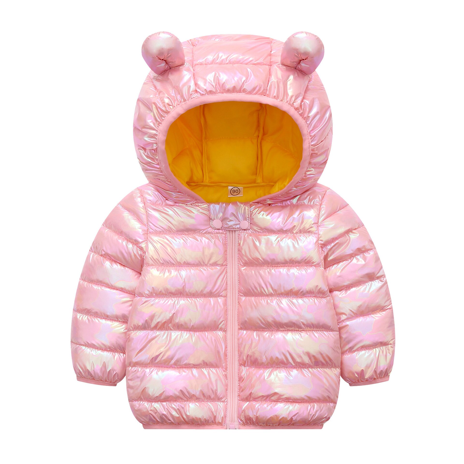 Hylkidhuose baby meisjes jongens jassen winter kinderen gewatteerde jas cartoon outdoor warm winddicht baby kinderen sneeuw bovenkleding: Roze / 5t