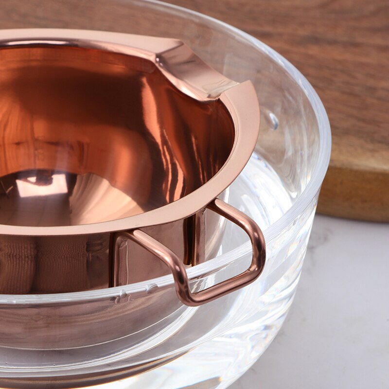 Stainless Steel Chocolate Melting Pot For Candy Candle Making Long Handle Wax Butter Heating Melting Bowl Dessert Baking Tools